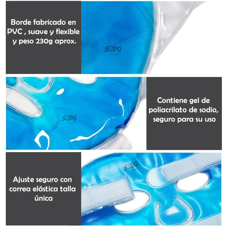 Mascara Facial Gel Frio Calor Antifaz Relajante Estres
