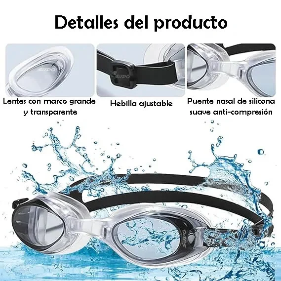Gafas De Natación Niños Con Tapa Oídos Lentes Piscina Ajustables