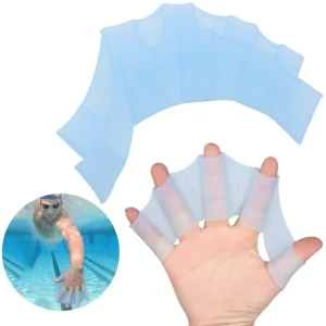 Aletas de Mano para Natación con Paleta de Silicona — Entrenamiento y Resistencia