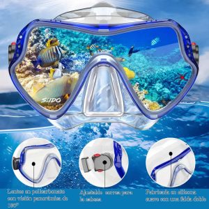 Set De Careta Y Snorkel Swimmer Kit Natación Buceo Silicona