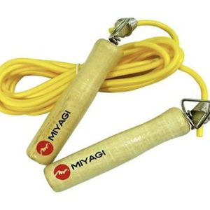 Cuerda Salto Lazo Pvc Miyagi Mango Madera Cardio Fitness Gym