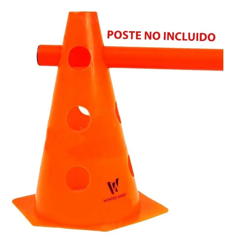 Cono Señalización Con Huecos 23 Cm Entrenamiento Deportivo