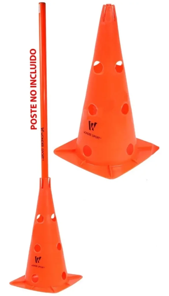 Cono Señalización Con Huecos 40 Cm Entrenamiento Deportivo