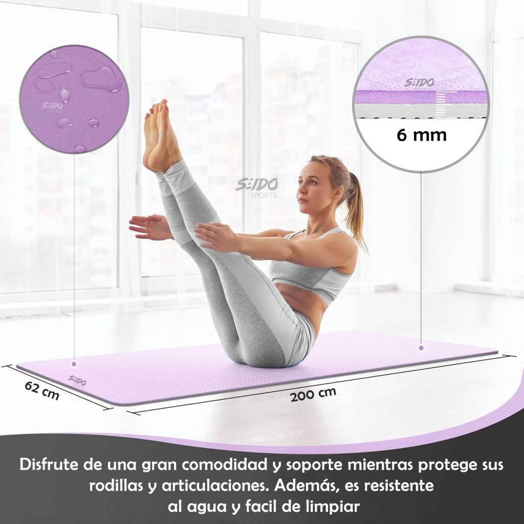 Colchoneta Mat Yoga Estera Tapete Para Pilates Ejercicio