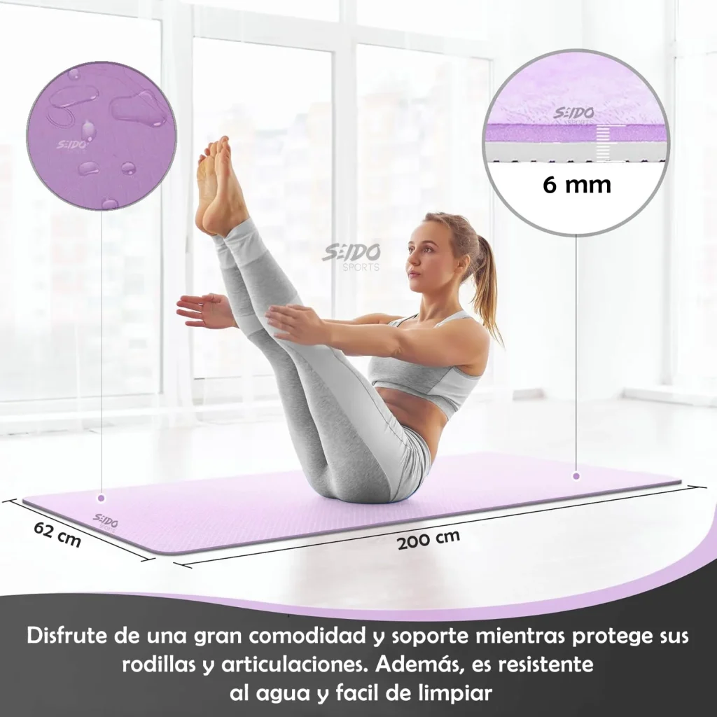 Colchoneta Mat Yoga Estera Tapete Para Pilates Ejercicio