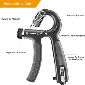 Tensor Hand Grip 60 Kg Contador Fortalece Mano Terapia Brazo