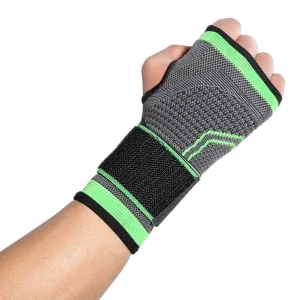 Muñequera Deportiva Compresion Banda Ajustable Soporte Mano