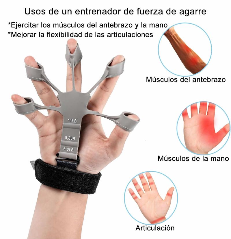 Tensor Mano Hand Grip 6.6/11 Lb Ejercitador Dedos Terapia