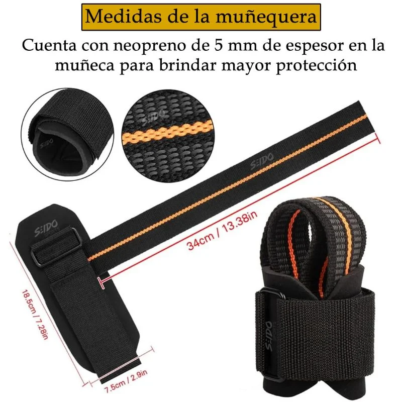 Correas Straps X 2 Levantamiento Pesas Vendas Crossfit Gym