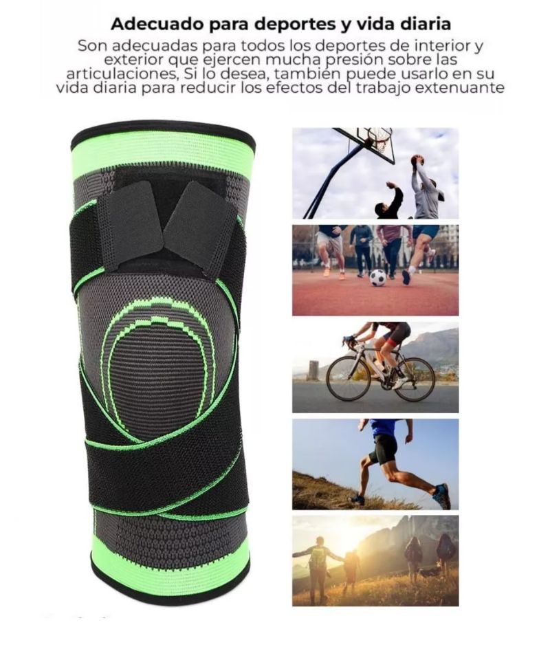 Rodilleras Deportivas Compresion Miyagi X 2 Banda Protectora Gym