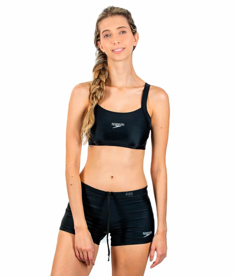 Short Traje Baño Speedo Mujer Vestido Aquashort Piscina