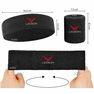 Set de Balaca y Muñequeras para Sudor - Kit de Entrenamiento Fitness Gym