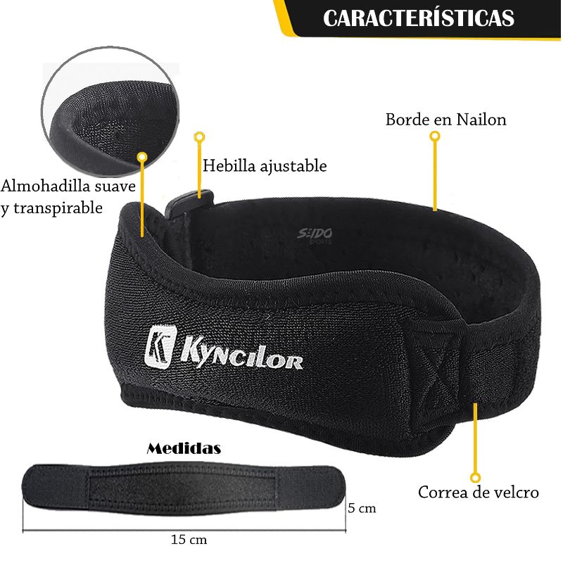 Rodillera Deportiva Strap Rotuliano Neopreno Ajustable