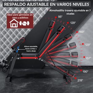 Banco Multifuncional Reclinable Pesas Predicador Multiusos