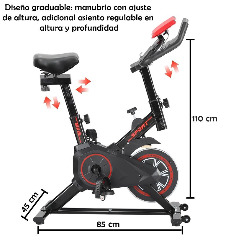 Bicicleta Spinning Monitor Frecuencia Cardiaca Estatica