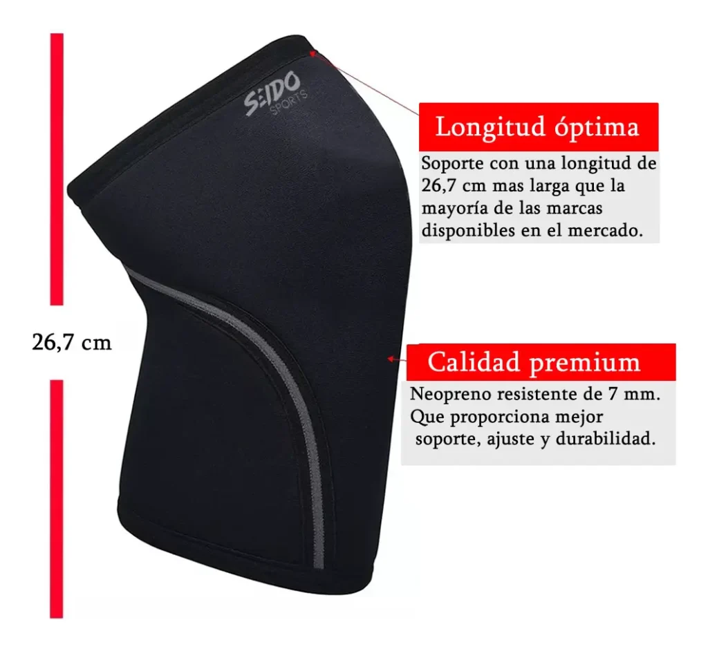 Rodilleras Compresion Neopreno Soporte Fitness X 2 Gym 7mm