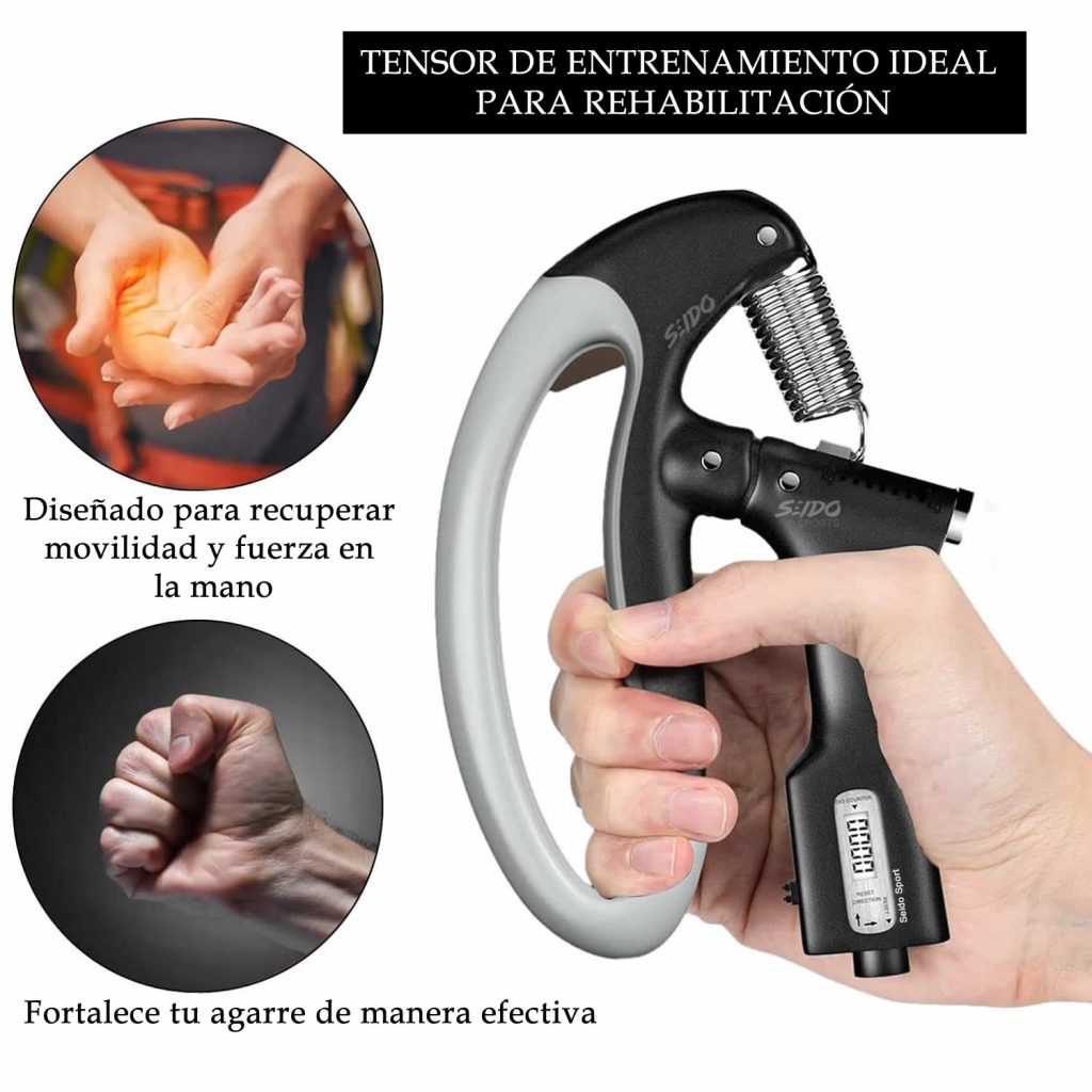 Tensor Hand Grip 10/100 Kg X2 Contador Ejercitador Terapia