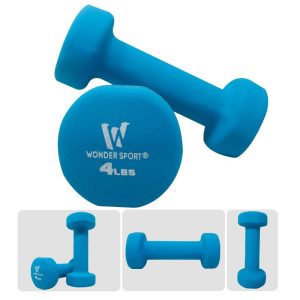 Set Mancuernas X 2 Unds 4lb C/u Kit Pesas Hierro Neopreno