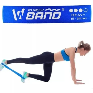 Banda Elástica De Tela Resistencia 15 a 20 lb Azul Wonder