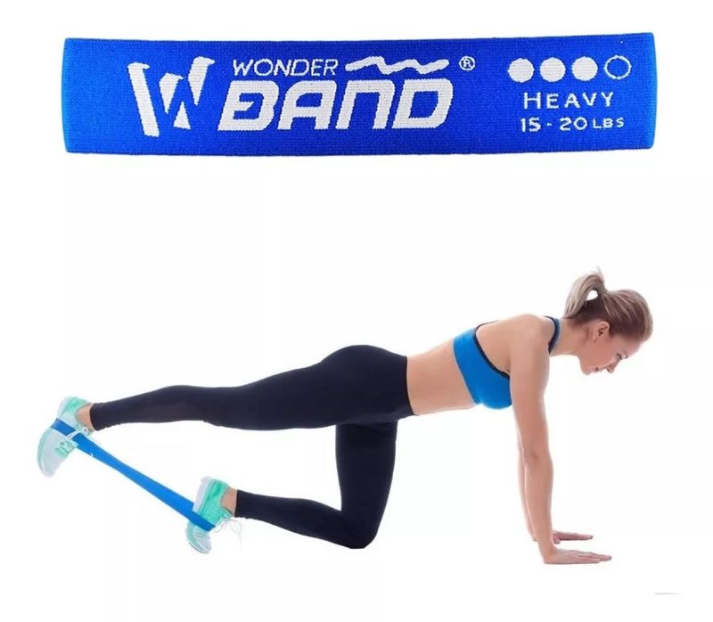 Bandas Elástica Tela Resistencia Wonder Azul 15-20lb Fuerte
