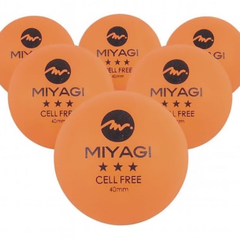 Bola Tenis Mesa Pelota Ping Pong 3 Stars Miyagi Blancas X 6