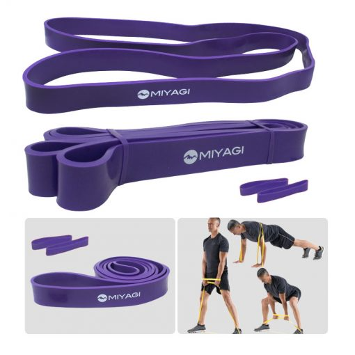 Bandas Poder Elástica Morada Miyagi Resistencia # 3 13-15 Kg