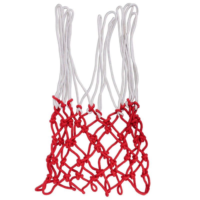 Malla X 2 Aro Baloncesto Red Nylon Basketball Blanca / Roja