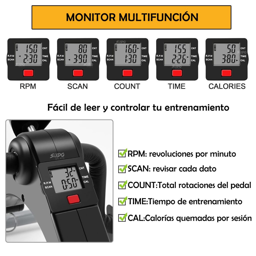 Mini Bicicleta Estatica Pedal Ejercitador Portatil Ajustable