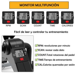 Mini Bicicleta Estatica Pedal Ejercitador Portatil Ajustable
