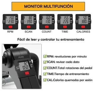 Mini Bicicleta Estatica Pedal Ejercitador Portatil Ajustable
