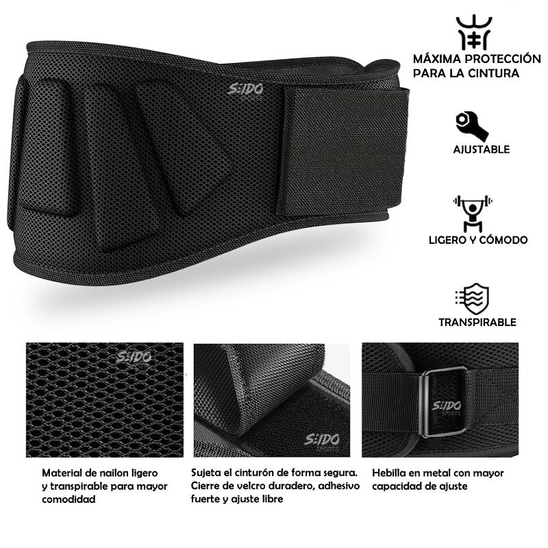 Cinturon Gym Levantamiento Pesas Neopreno Gimnasio Crossfit