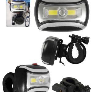 Linterna Bicicleta Luz Led Seguridad Con Soporte