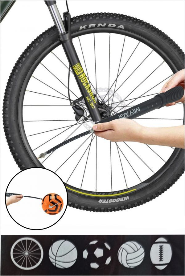 Bomba De Inflar Doble Acción Miyagi Inflador Bicicleta 6 Plg
