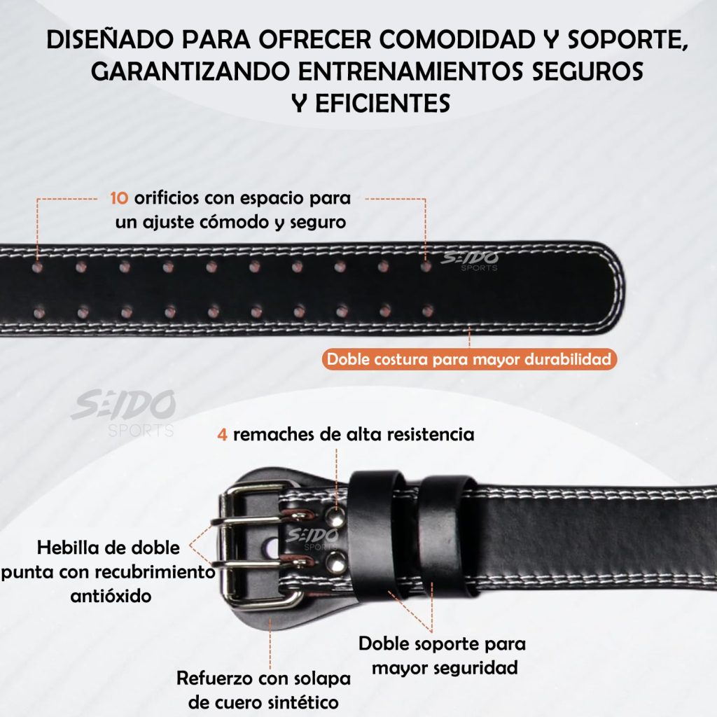 Cinturon Cuero Levantamiento Pesas Gym Soporte Proteccion