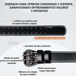 Cinturon Cuero Levantamiento Pesas Gym Soporte Proteccion