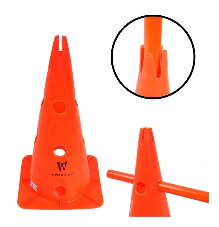 Cono Señalización Con Huecos 40 Cm Entrenamiento Deportivo