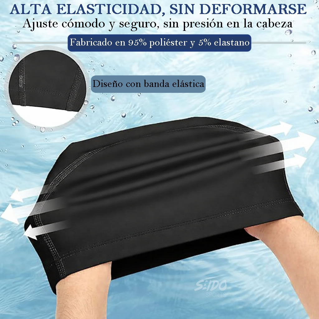 Gorro De Natación Textil Piscina Buceo Entrenamiento Deporte
