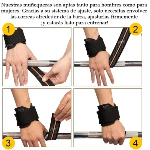 Correas Straps X 2 Levantamiento Pesas Vendas Crossfit Gym