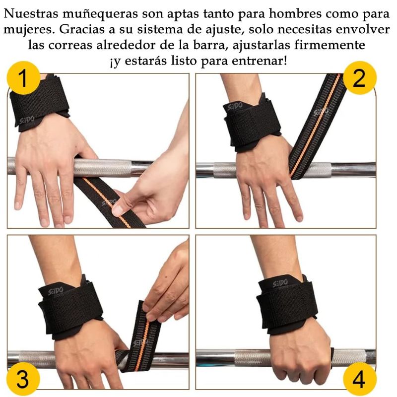 Vendas Straps X 2 Correas Levantamiento Pesas Crossfit Gym