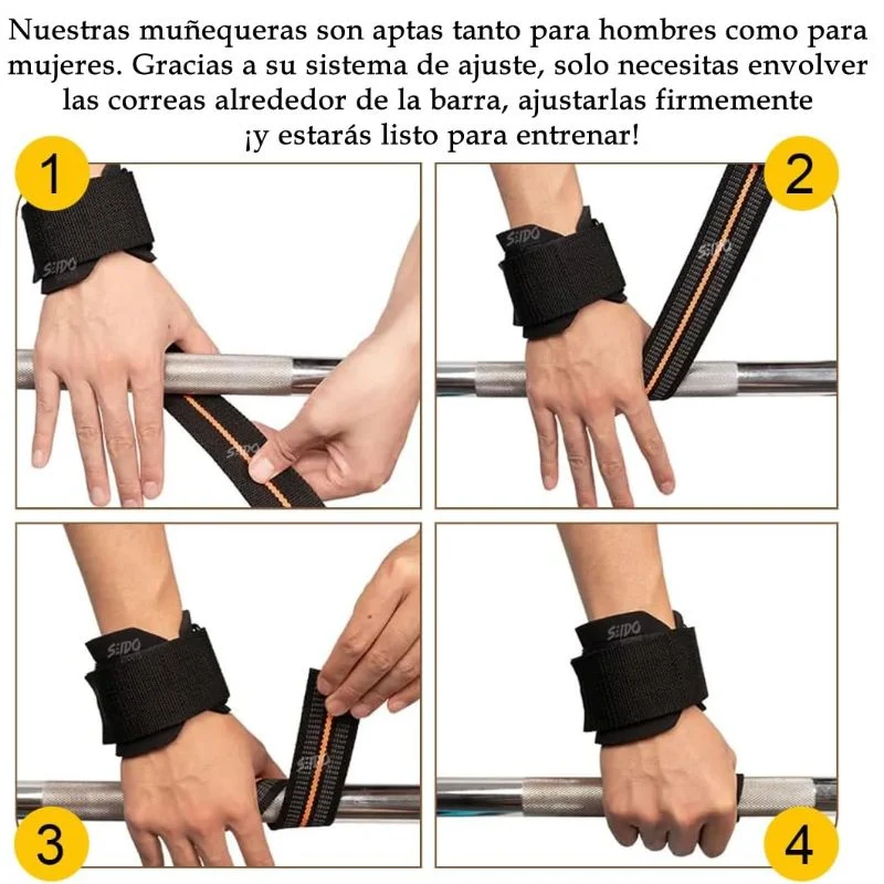 Correas Straps X 2 Levantamiento Pesas Vendas Crossfit Gym
