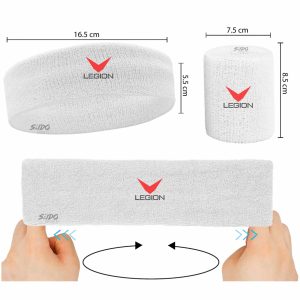 Set de Balaca y Muñequeras para Sudor - Kit de Entrenamiento Fitness Gym