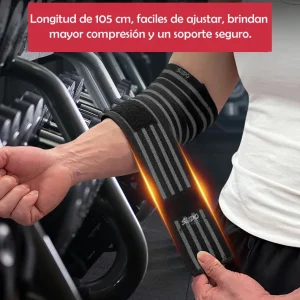 Vendas Coderas X2 Wraps Levantamiento Pesas Codos Gimnasio