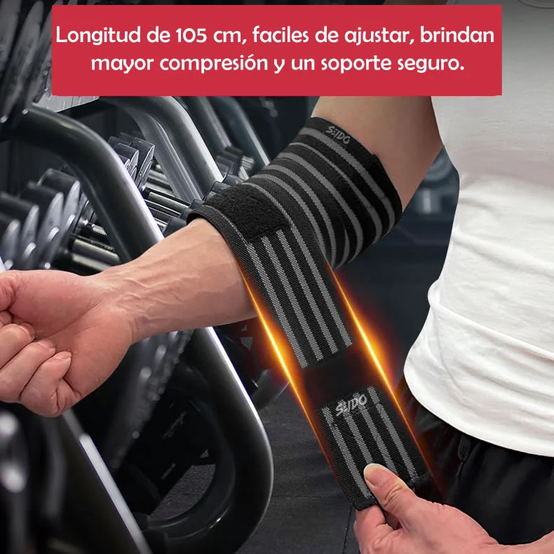 Vendas Coderas X2 Wraps Levantamiento Pesas Codos Gimnasio