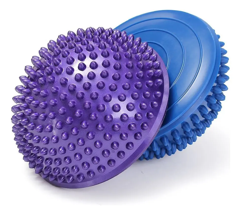 Par Mini Bosu Cojín Inestable Balón Masajeador Yoga Pilates