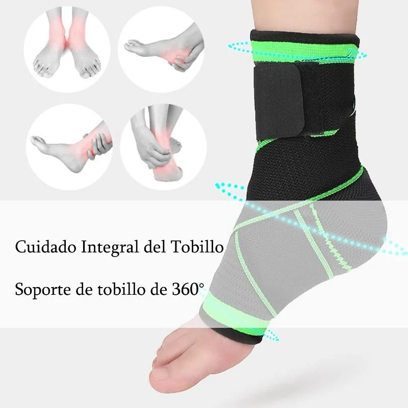 Tobillera Deportiva Compresion Doble Soporte Miyagi Lesion Fitness