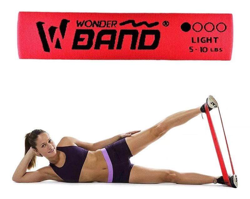 Bandas Elásticas Tela Resistencia Wonder Roja 5-10lb Suave
