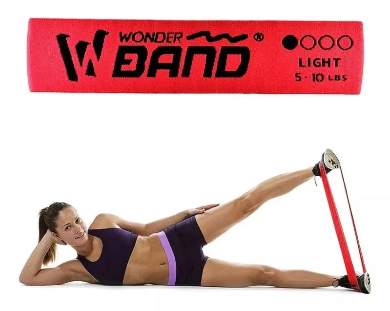 Banda Elástica De Tela Resistencia 5 a 10 lb Roja Wonder