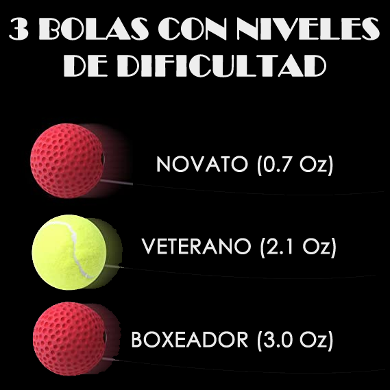 Bola Entrenamiento Boxeo Balon Cabeza Mejora Reflejos Indoor