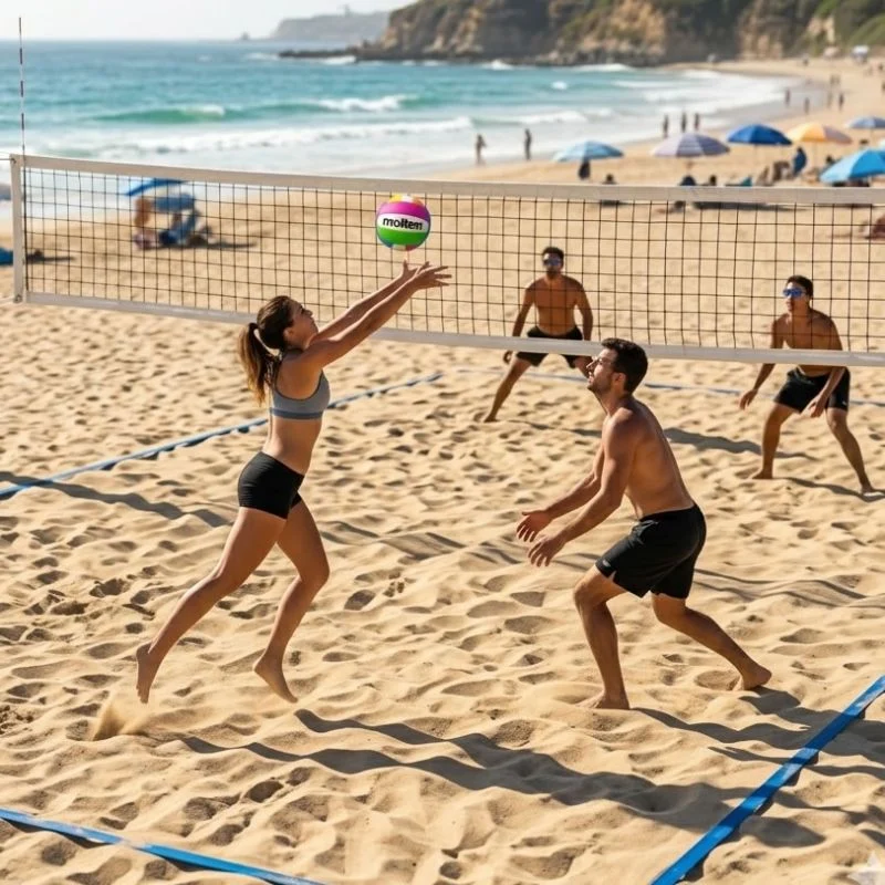 Balon De Voleibol Molten MS500 #5 Voley Playa Cosido Volleyball