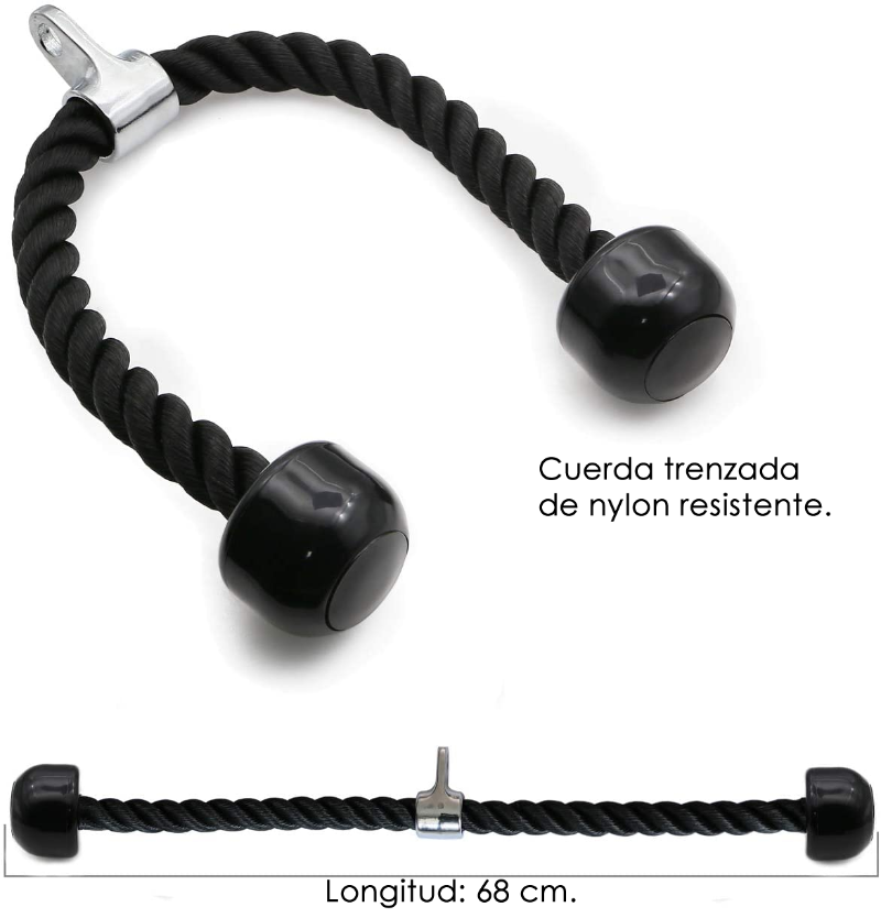 Lazo Cuerda Tríceps Bíceps Gimnasio Profesional Multifuerza